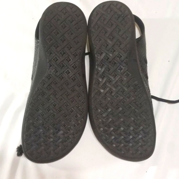 Pandere Tango Black Leather Snakeskin Embossed Bungee Comfort Sandals - Picture 7 of 10